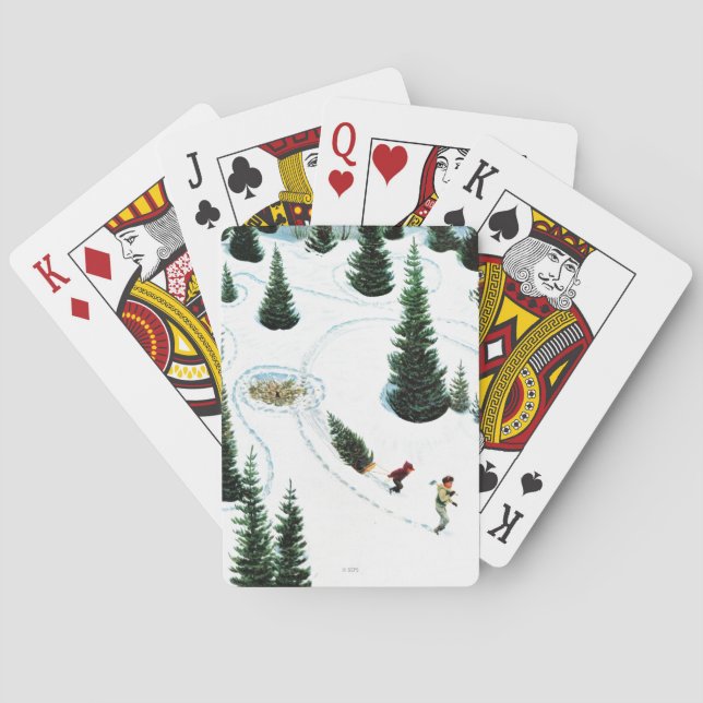 Baraja De Cartas Corte del árbol (Reverso)