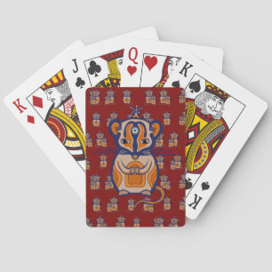 Baraja De Cartas Cortina de patrón de ratón marrón