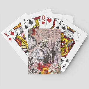 Baraja De Cartas Cortina de tonterías de Alicia país de las maravil