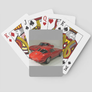 Baraja De Cartas Corvette rojo de la ventana dividida clásica