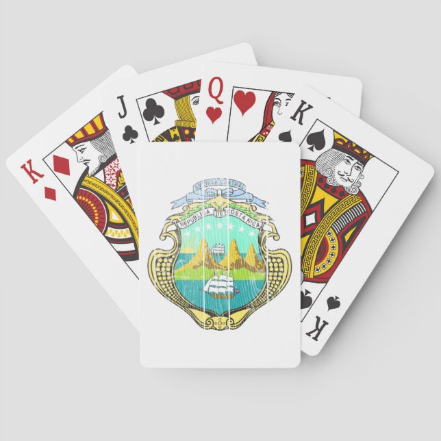 Baraja De Cartas Costa Rica Coat Of Arms (Reverso)