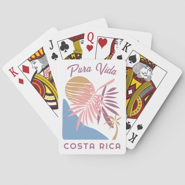 Baraja De Cartas Costa Rica Motto Pura Vida (Reverso)