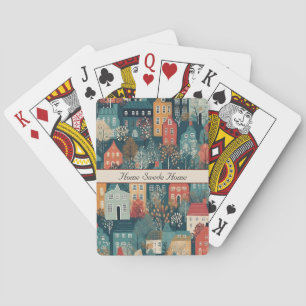 Baraja De Cartas Cosy Hygge Village Nordic Folk Art, personalizado