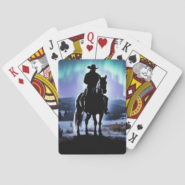 Baraja De Cartas Country Western Cowboy Northern Lights (Reverso)