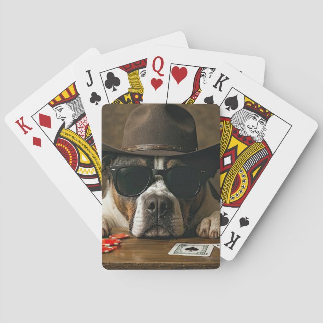 Baraja De Cartas Country Western Cowboy Pitbull Poker (Reverso)