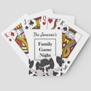Baraja De Cartas Cow Family Game Night Name White Black