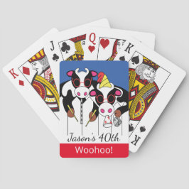 Baraja De Cartas Cow Moosicians Birthday Play Cards