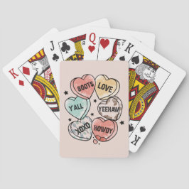 Baraja De Cartas Cowboy Cowgirl Tema Hearts Fleece