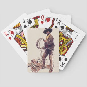 Baraja De Cartas "Cowboy mexicano" por W Herbert Dunton