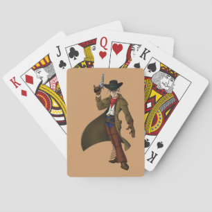 Baraja De Cartas Cowboy Shooter Jugando tarjetas