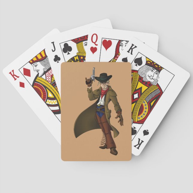 Baraja De Cartas Cowboy Shooter Jugando tarjetas (Reverso)