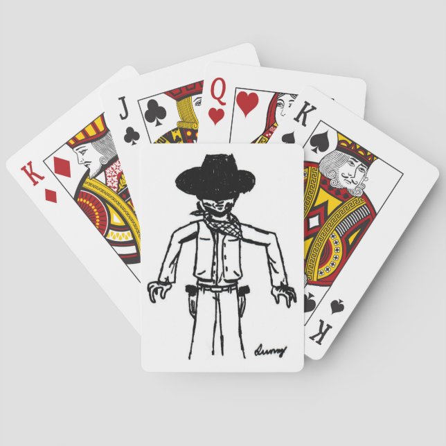 Baraja De Cartas Cowboy Sketch Cards (Reverso)
