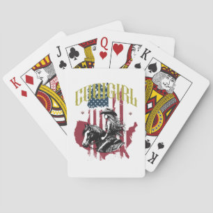 BARAJA DE CARTAS COWGIRL USA