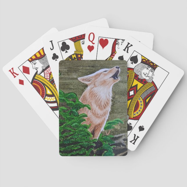Baraja De Cartas Coyote Aullador   (Reverso)