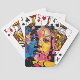 Baraja De Cartas Cracked Paint Mural Beauty Skin Deep