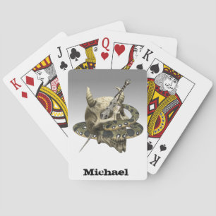 Baraja De Cartas Cráneo de Demonio Personalizado en Python