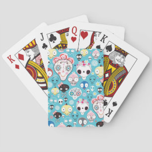 Baraja De Cartas Cráneo de risa de la textura