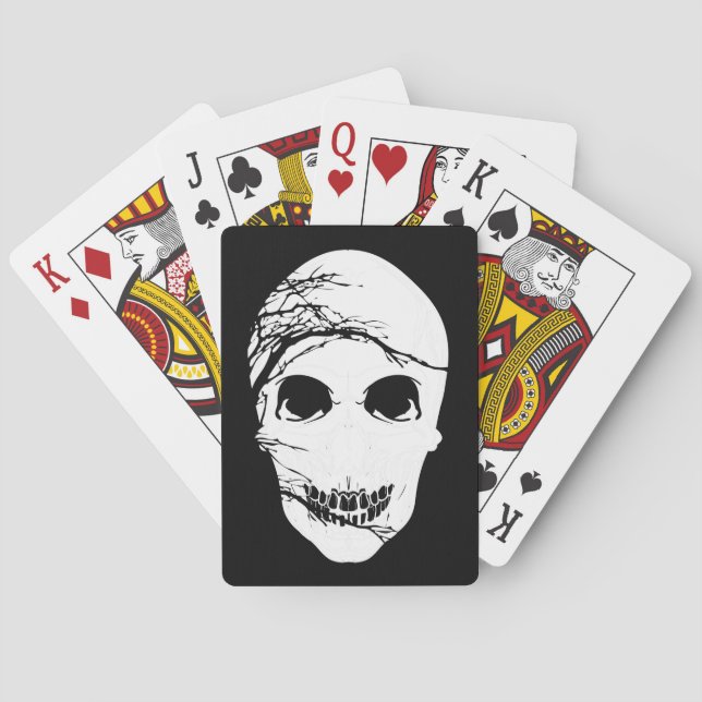 Baraja De Cartas Cráneo inspirado de Halloween (Reverso)