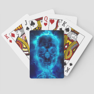 Baraja De Cartas Cráneo llameante azul