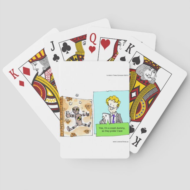 Baraja De Cartas Crash Text Dummy Funny (Reverso)