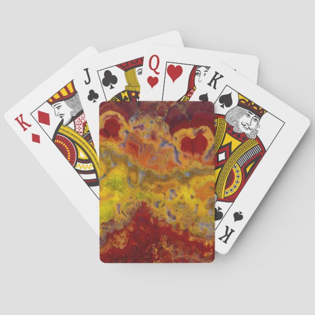 Baraja De Cartas Crayloa jasper rojo y amarillo (Reverso)