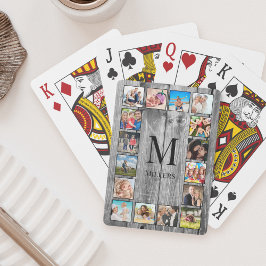 Baraja De Cartas Crea tu Collage de fotos Personalizado Rustic Farm