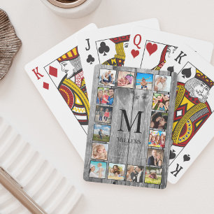 Baraja De Cartas Crea tu Collage de fotos Personalizado Rustic Farm