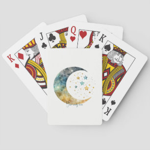 Baraja De Cartas Crea tu propia acuarela Crescent Moon & Stars