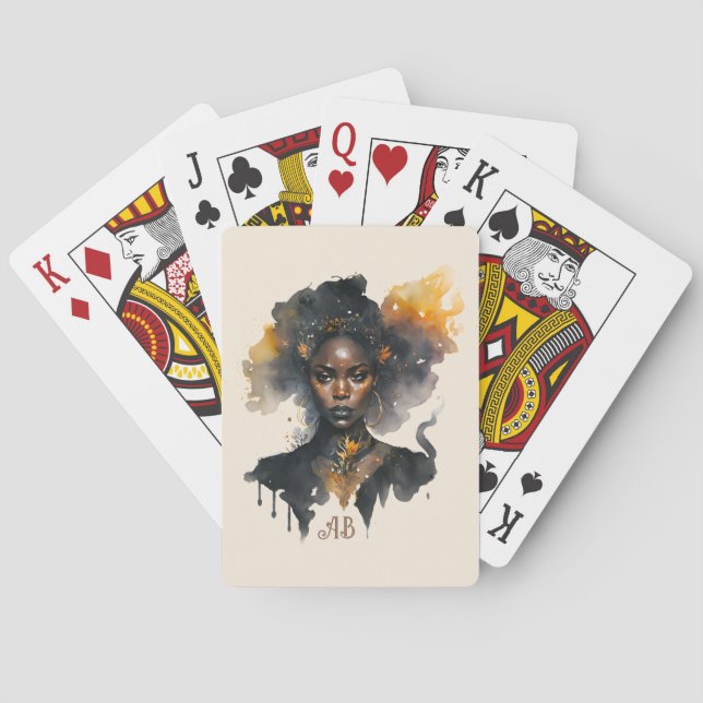 Baraja De Cartas Crea tu propia bruja negra (Reverso)