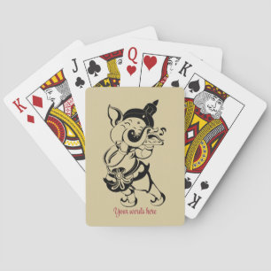 Baraja De Cartas Crea tu propia flauta de ganesh de oro y negro