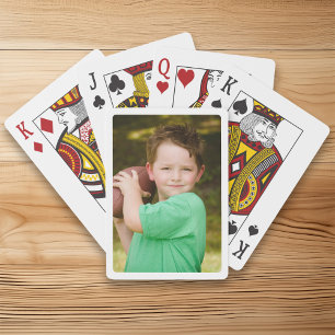 Baraja De Cartas Crea tu propia foto con borde blanco