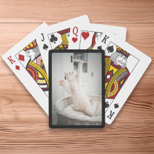 Baraja De Cartas Crea tu propia foto con borde negro
