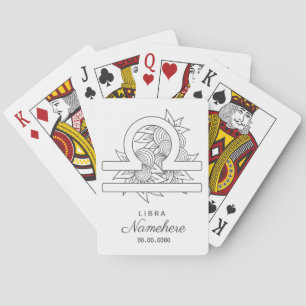 Baraja De Cartas Crea tu propia libra blanca y negra elegante grand