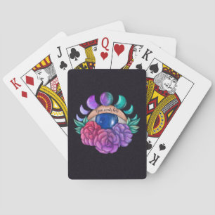 Baraja De Cartas Crea tu propia luna de ojos mágica y Rosas