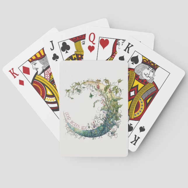 Baraja De Cartas Crea tu propia Luna Floral Boho (Reverso)