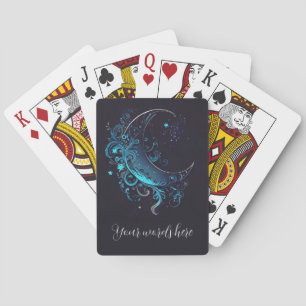 Baraja De Cartas Crea tu propia luna mágica de plata y azul