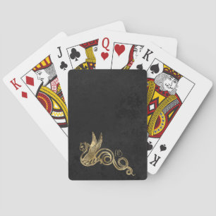 Baraja De Cartas Crea Tu Propia Serpiente Alada Negra y Dorada