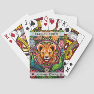 Baraja De Cartas Crea tu propio animal de tongo de león de montaña 