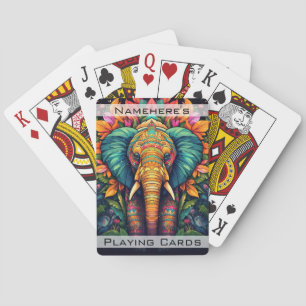 Baraja De Cartas Crea tu propio animal elefante de selva