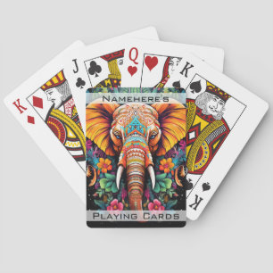 Baraja De Cartas Crea tu propio animal elefante dorado