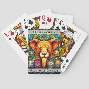 Baraja De Cartas Crea tu propio animal salvaje de tótem de gato