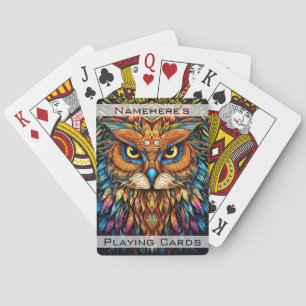 Baraja De Cartas Crea tu propio animal tribal del tótem de búho