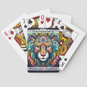 Baraja De Cartas Crea tu propio animal tribal del tótem de león