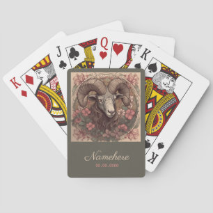 Baraja De Cartas Crea tu propio Aries Art Nouveau Zodiaco