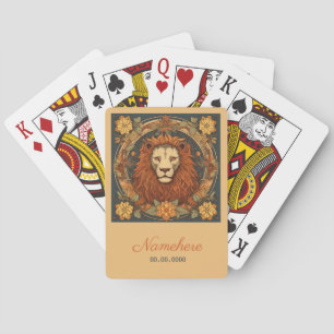 Baraja De Cartas Crea tu propio Art Nouveau Leo Zodiac