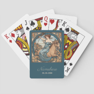 Baraja De Cartas Crea tu propio Art Nouveau Sagittarius Zodiac