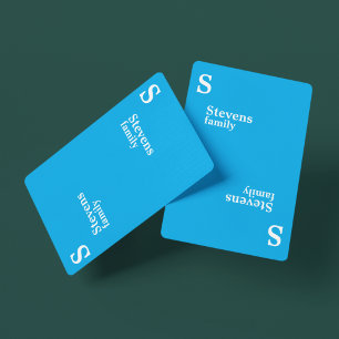 Baraja De Cartas Crea tu propio azul minimalista simple y moderno