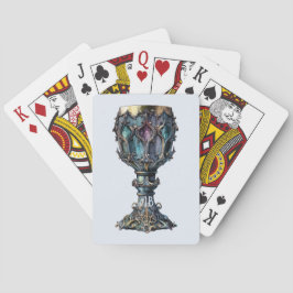 Baraja De Cartas Crea tu propio cáliz azul con borde dorado