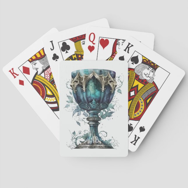 Baraja De Cartas Crea tu propio cáliz verde de la naturaleza (Reverso)