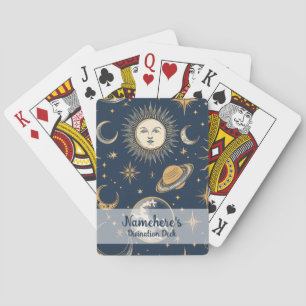 Baraja De Cartas Crea tu propio celestial azul oro blanco